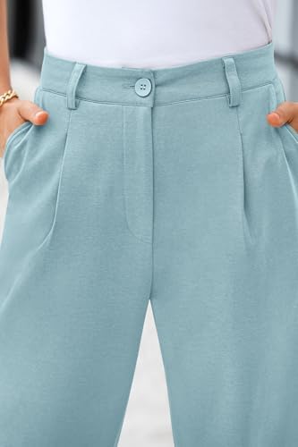 CFLONGE Womens Ankle Work Pants Trousers Casual Slacks