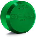 PACLOCK's 7-Series Flat Back Puck w/Tapped Holes, Standard Rekeyable (SR), One Lock Keyed to a Number U-Pick! w/ 2 Keys, Green