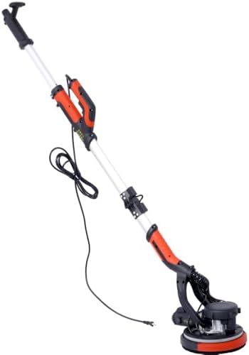 Drywall Sander, 780W Electric Drywall Sander with Vacuum Dust Collection 6.5A Motor Dustless Floor Sander with Variable Speed 900-1800RPM, LED Light, Extendable & Foldable Handle