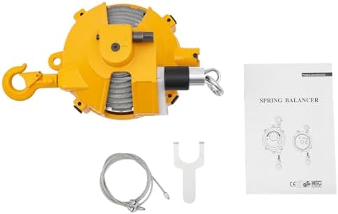 Spring Tool Balancer 11-19lbs Retractable Spring Balancer Self-Locking Ratchet Device Retractable Tool Fixture Holder with 1.5m Wire Rope Adjustable Balancer Retractor Hanging Holding Equipment