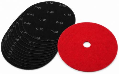 17" Sanding Screen Discs with Buffer Pad,10 Pack 80 Grit Mesh Floor Sanding Screen - for Wood Floor,Epoxy Maintenance