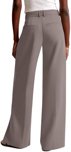 NIMIN Women Wide Leg Work Pants High Waisted Dress Trousers with Pockets