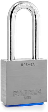 PACLOCK's 4-Series Padlock, Standard Rekeyable (SR), 7/16" Diameter Hard. Stainless Steel Shackle, 2-1/2" Tall, One Lock Keyed to a Number U-Pick! w/ 2 Keys, Silver Anodized Aluminum