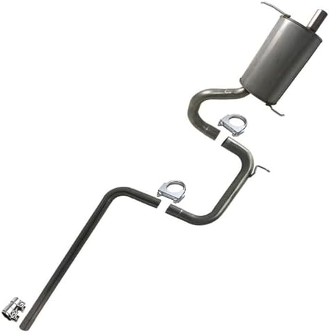 Northeastern Exhaust | Stainless Steel Resonator Muffler Exhaust Ssytem Kit Compatible for Chrysler PT Cruiser 2001-2010 2.4L | Free Clamps and Sleeve Included | Automotive Replacement Part