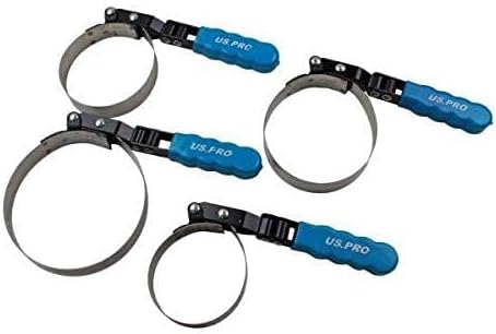 US PRO 3099 Swivel Oil Filter Strap Removal Wrench Set 4 Piece