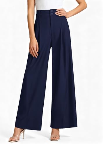 PRETTYGARDEN Women's High Waisted Wide Leg Dress Pants