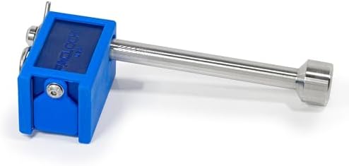 PACLOCK's 80-Series Trailer Hitch Lock, Standard Rekeyable (SR), 450" Pin, Keyed Differently w/ 2 Keys, Blue