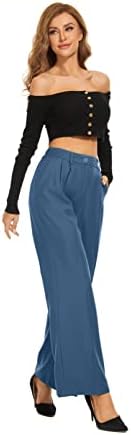 FUNYYZO Wide Leg Dress Pants for Women Work Slacks Business Casual Outfits