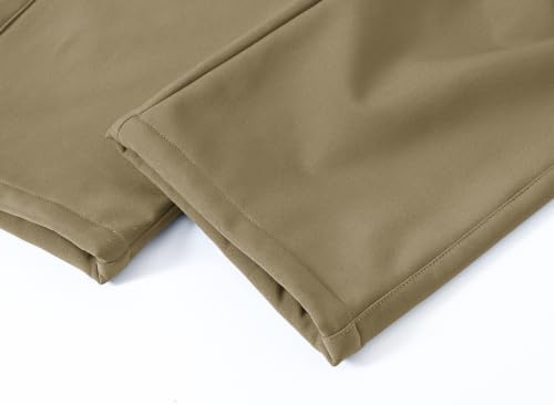 BASUDAM Men's Work Pants Softshell Winter Fleece Lined Insulated Outdoor