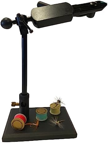 Black Crown Lever Action Fly Tying Vise with Base
