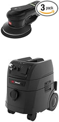 3M Xtract Electric Random Orbital Sander, 88764, 6 in, Central Vacuum, 3/32 in Orbit, 110V, 350W Motor + 3M Xtract Portable Dust Extractor, 64256, 9 Gallon/35 Liter