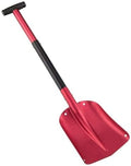 Matte Red Aluminum 3-Piece Collapsible Snow Shovel Lightweight Portable Emergency Shovel for Car Camping
