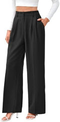 FUNYYZO Wide Leg Dress Pants for Women Work Slacks Business Casual Outfits