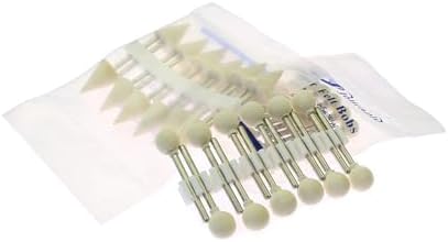 12 pcs/Bag Dia.4-12mm Felt Polishing Wheel 3mm Shaft Mounted Point Ball Trangle Shaped Die Grinder Drill Tool(B12)