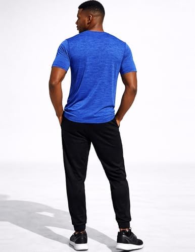 Liberty Imports 5 Pack Men's Active Quick Dry Crew Neck T Shirts