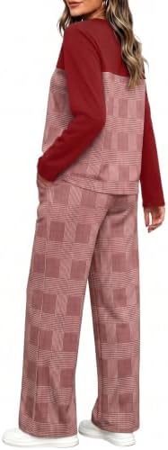 WIHOLL Two Piece Sets for Women Fall Outfits Casual Matching Lounge Sets