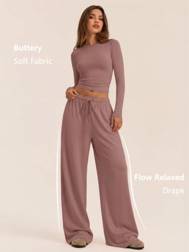 Trendy Queen Women's 2 Piece 2026 Fall Fashion Lounge Set with Pockets