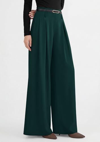 PRETTYGARDEN Womens Wide Leg Dress Pants Flowy Trousers