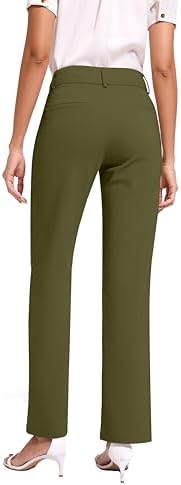 KICZOY Women Dress Pants Stretch Business Straight Leg with Pockets Wear to Work Casual 2026 Suitpants