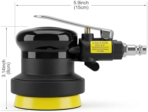 3 inch & 4 inch Air Sander Kit, Pneumatic Random Orbital Sander DA Sander with Sanding Pads, High Speed Palm Sander for Auto Body, Car Polishing, Woodworking, DIY Projects