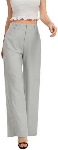 FUNYYZO Wide Leg Dress Pants for Women Work Slacks Business Casual Outfits