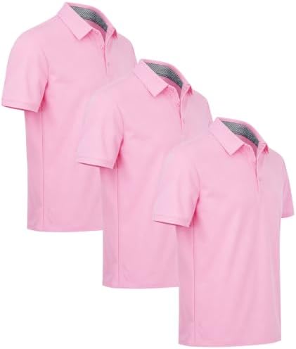 ZITY 3 Pack Mens Golf Polo Shirts Short Sleeve Business Casual T-Shirts