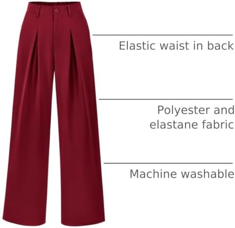 BTFBM Fall High Waisted Business Casual Palazzo Pants for Women Dressy 2026