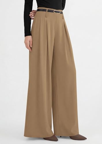 PRETTYGARDEN Womens Wide Leg Dress Pants Flowy Trousers
