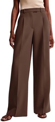 NIMIN Women Wide Leg Work Pants High Waisted Dress Trousers with Pockets