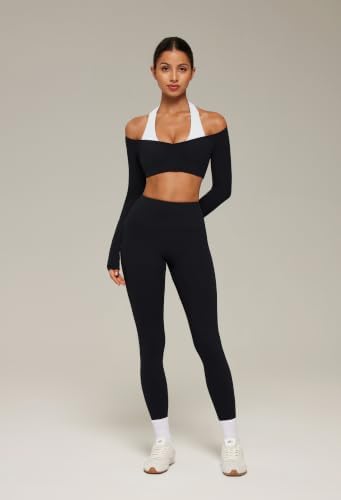 SUUKSESS Women 2 Piece Workout Sets Double Layer Padded Pilates Outfits