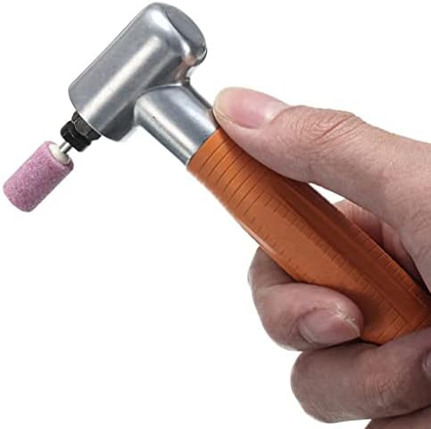 Pneumatic Micro Grinder Angle Air 90 Degree 3Mm Die Pencil Polisher Tool Accessories Kit Orange,Pneumatic Angle Air Grinder
