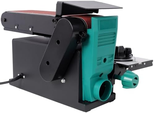 Geelife Belt and Disc Sander - Steel Green - Two-in-One Sanding Machine - Woodworking, Metalworking - Workshop Tool