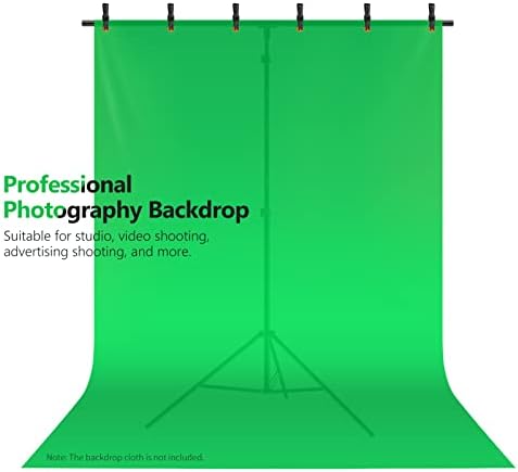 Neewer T-Shaped Background Backdrop Support Stand Kit, 8.5ft/2.6m Tall Adjustable Tripod Stand and 5ft/1.5m Wide Crossbars with 6 Spring Clamps and 1 Carrying Bag for Studio Photo Video Photography