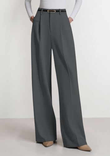 PRETTYGARDEN Women's Tailored Wide Leg Work Dress Pants
