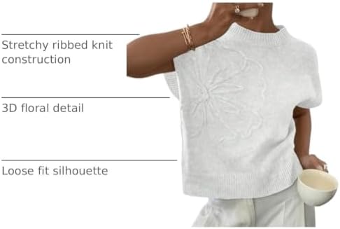 SOLY HUX Women's Short Sleeve Business Casual Sweater