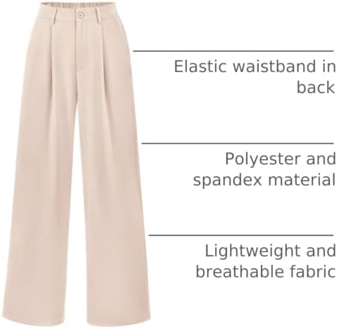 PRETTYGARDEN Women's Flowy Wide Leg Dress Pants