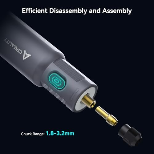 Creality Cordless Rotary Tool Kit with 24PCS Accessories,Multi-functional, 6 Variable Speeds,Long Battery Life and Cordless handheld 3.7V for D Printing Models Grinding Polishing Drilling Cutting