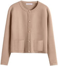 ANRABESS Women's Button Down Cropped Striped Cardigan Sweaters