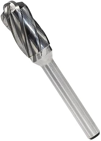 5pcs Carbide Burrs for Aluminum -Aluma Cut Carbide Rotary Burr Files Set 1/4"(6.35mm) Shank for Die Grinder Drill,Metal Carving,Polishing,Engraving, Drilling
