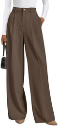 PRETTYGARDEN Women's Tailored Wide Leg Work Dress Pants