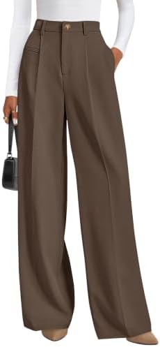 PRETTYGARDEN Women's Tailored Wide Leg Work Dress Pants