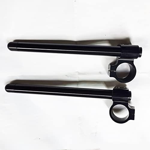 43mm Clip on Handlebars 1" Riser fit 43mm Fork Tube 7/8" Motorcycle bars, 43 mm Clip ons Handlebar CNC Black