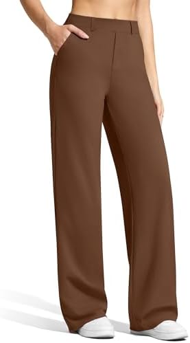 G4Free EverGoing Women's Wide Leg Dress Pants with Pockets Belt Loops