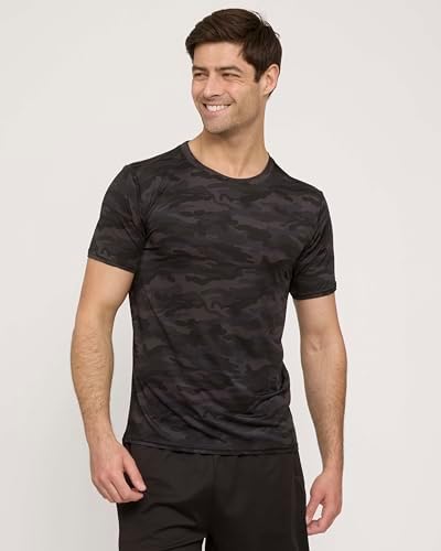 5 Pack Men's Dry Fit Workout T Shirts Crew Neck Athletic Gym Running Tees