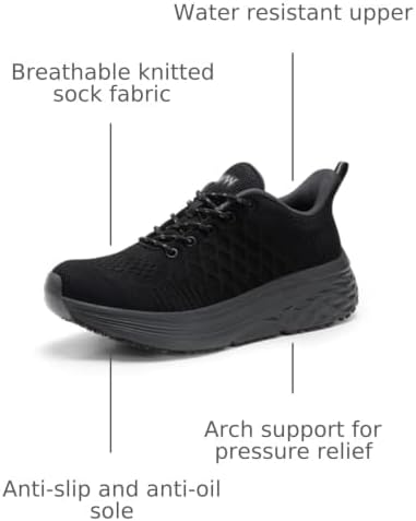 AVW Womens Non Slip Work Shoes Walking Sneakers Food Service Kitchen Shoes