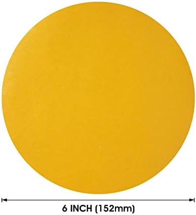 S SATC 100 PCS 6 Inch Premium Gold PSA Sanding Disc, 800 Grit Sandpaper Roll with Adhesive Sticky Back for Wood, Auto Body Repair, Marine, Paint, Metal, and Plastics