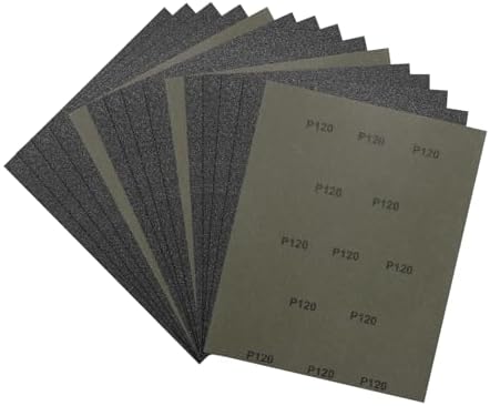 15Pcs Sand Paper 9x11Inch 120Grit Silicon Carbide Sandpaper Sheets