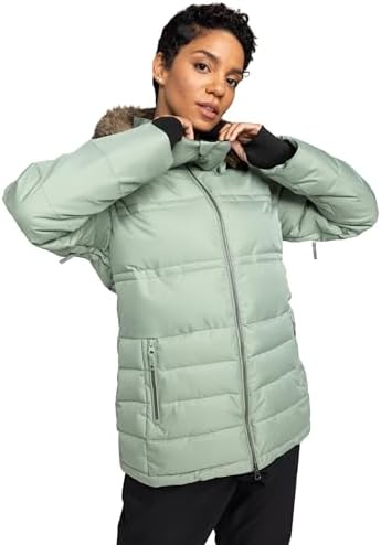 Roxy Women's Quinn Puffer Jacket – 10k Waterproof, Pfas-free, Recycled Stretch Fabric