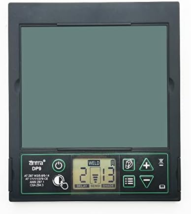 Antra True Color Top Optical 1/1/1/1 Wide Shade 3/5-14 with Shade Lock Large Viewing 12.5 SQI Digital Solar Power Auto Darkening Welding Helmet DP9-01 TIG MIG/MAG MMA Plasma 6+1 Extra lens covers