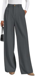 PRETTYGARDEN Women's Tailored Wide Leg Work Dress Pants
